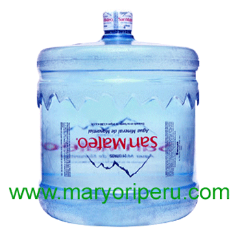 Envase + agua mineral San Mateo 21 litros