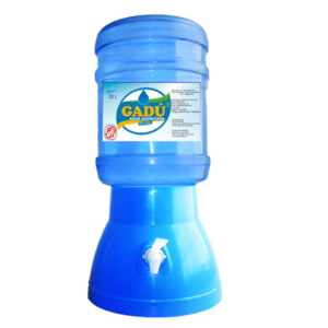 Dispensador Celeste + Bidón de agua de mesa Gadu 20 lt
